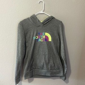 Women’s Heather Grey / Pastel North Face Hoodie